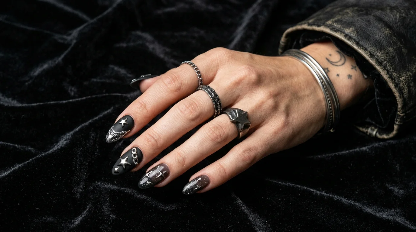 stray kids nail designs inspired by the dominATE world tour (AI Generated Image)