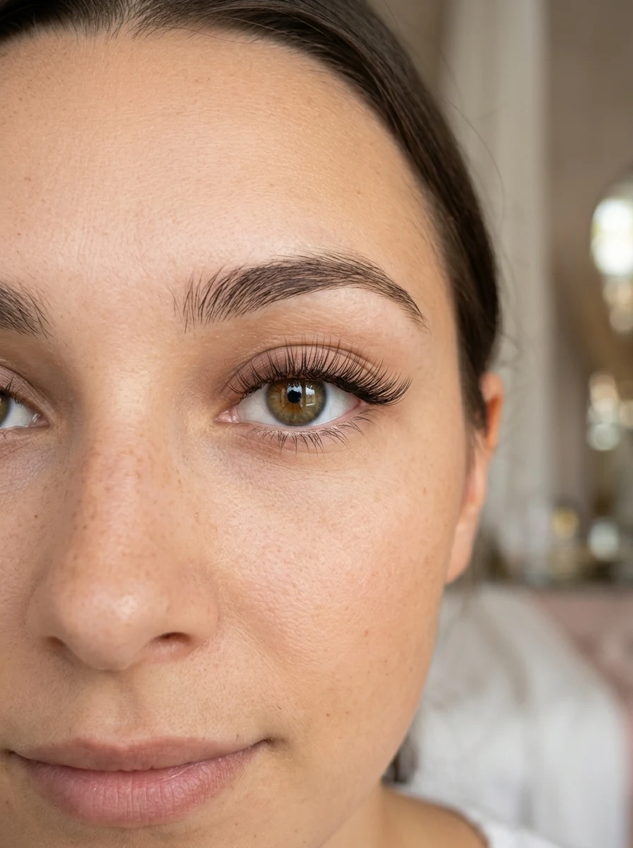 10 Best Classic Lashes Styles for Natural Glam & Everyday Wear (2026) 15 3. Subtle Kitten Eye Outer Corner Classic Lift - classic lashes (AI Generated Image)