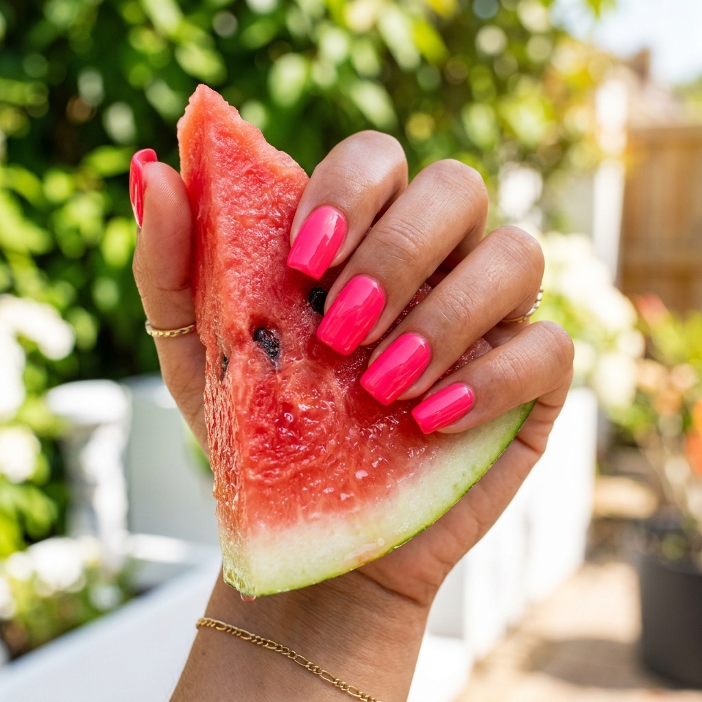 Mint Green Florals - August Nail Colors (AI Generated Image)