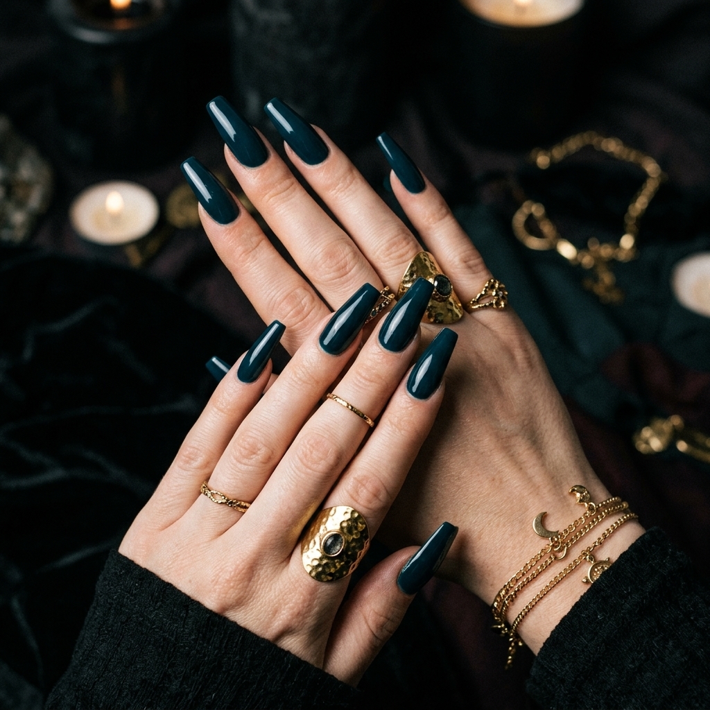 Burnt Orange Solid - August Nail Colors (AI Generated Image)