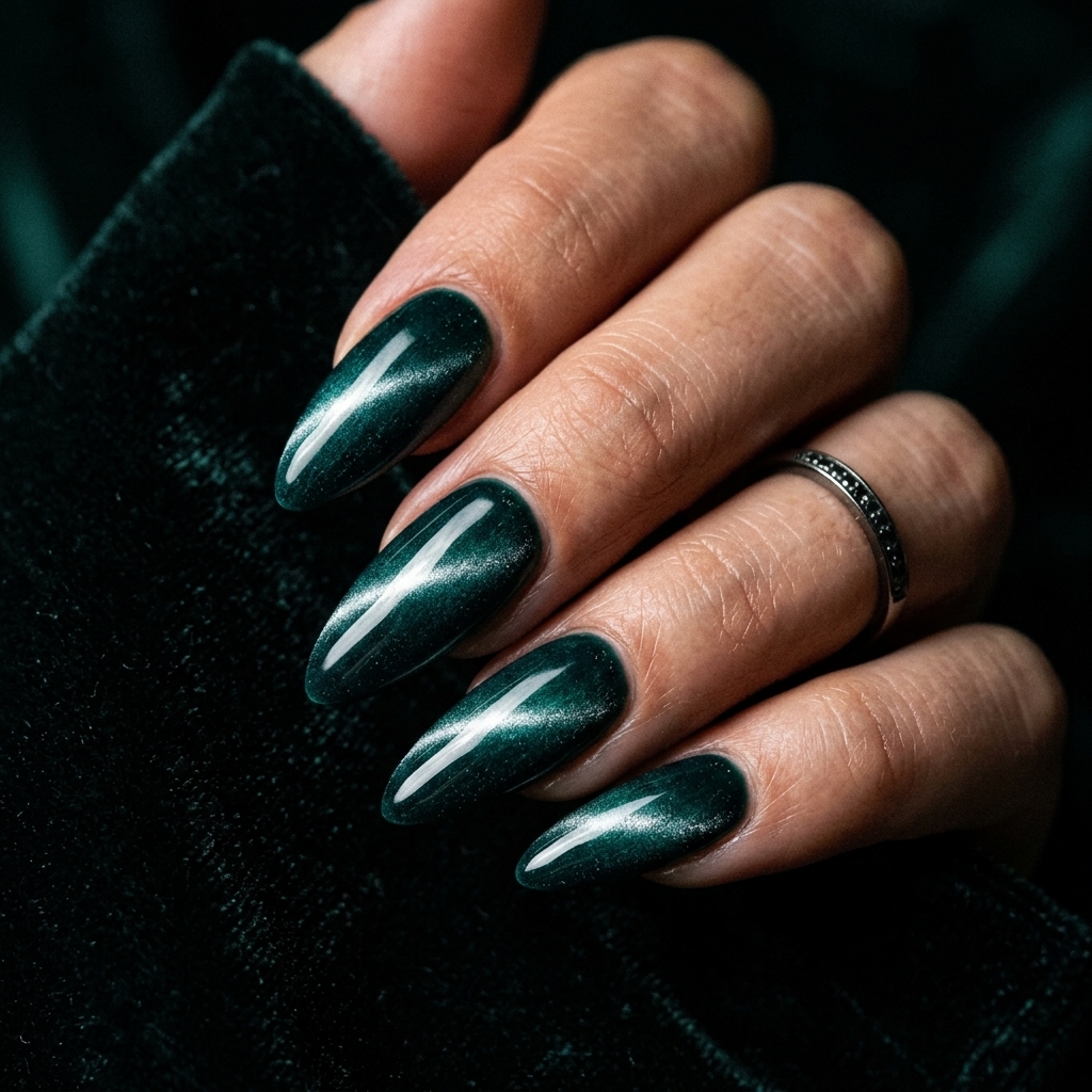Soft Sage Green - August Nail Colors (AI Generated Image)