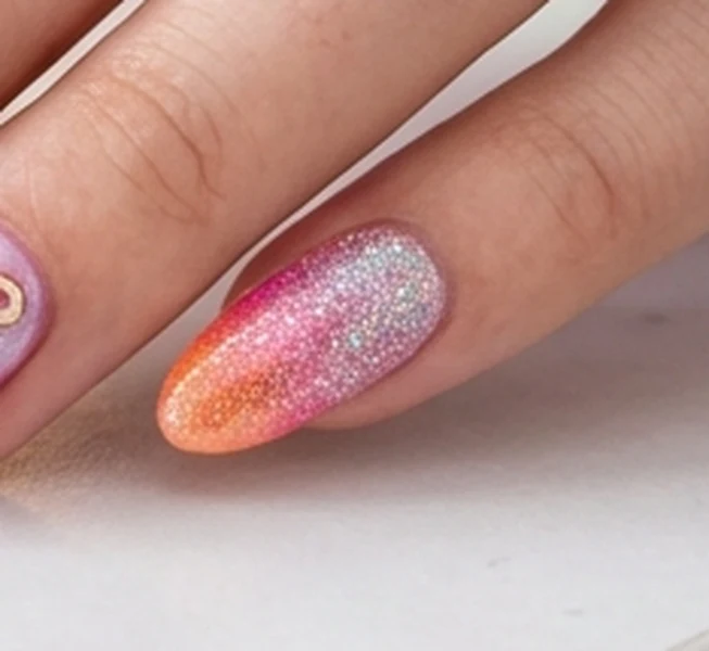 Tzuyu abouTZU ethereal celestial nails in midnight jelly with hand-painted starlight constellations and silver foil glaze (AI Generated Image)