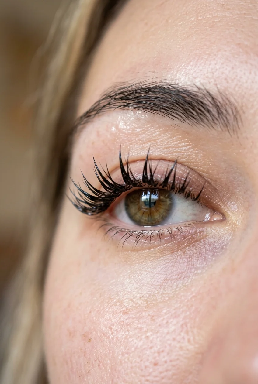 lash map ideas wet look texture closed volume fans (AI Generated Image)