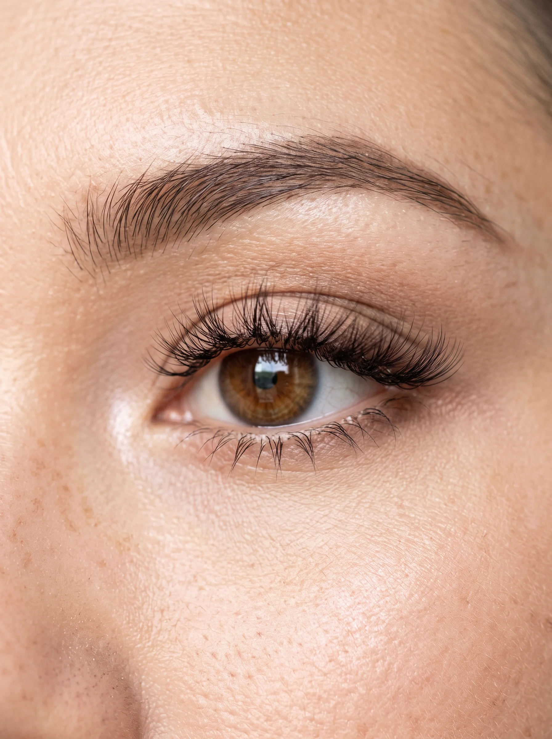 Wispy Hybrid Lash Clusters natural volume map for almond and round eyes (AI Generated Image)