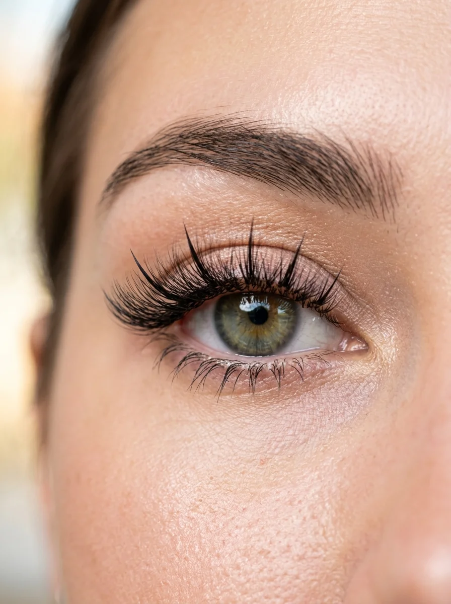 3. Wispy Kim K Spiked Hybrid Lash Map for Dimensional Flutter - lashes aesthetic (AI Generated Image)