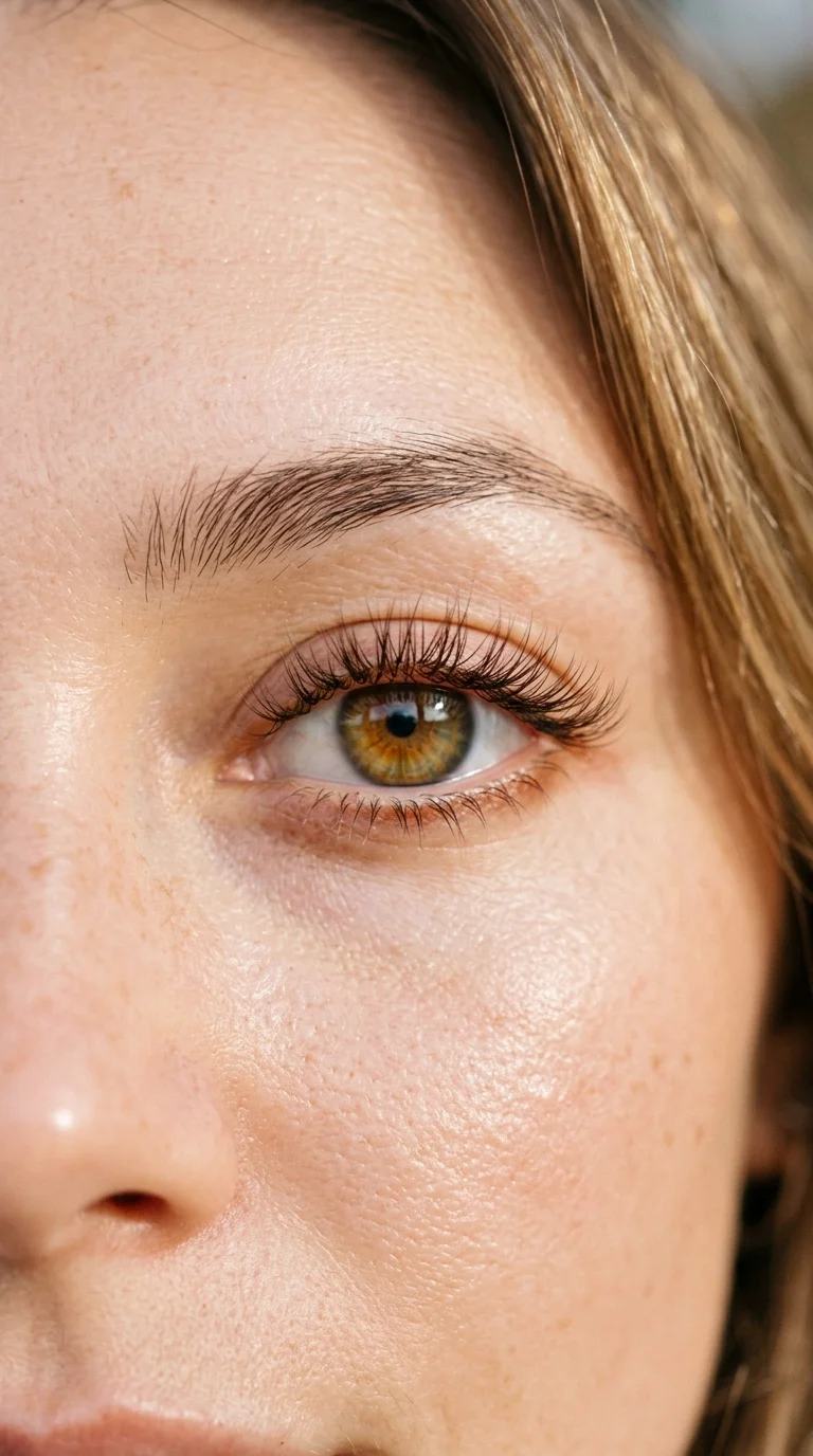 wispy volume lash extensions brown espresso tone set (AI Generated Image)