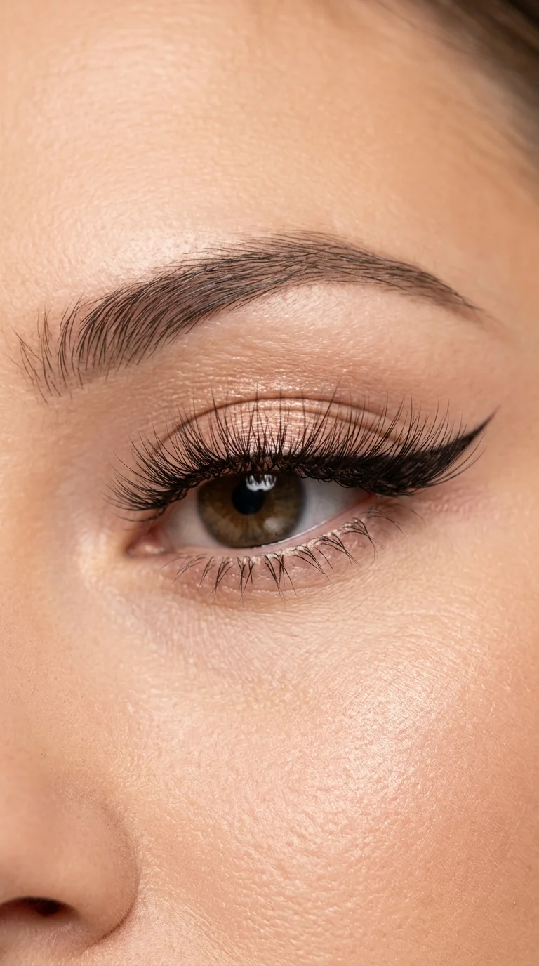 wispy volume lash extensions cat eye map (AI Generated Image)