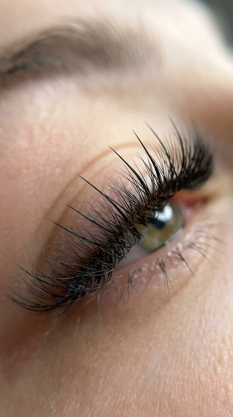 wispy volume lash extensions layered multi length map (AI Generated Image)