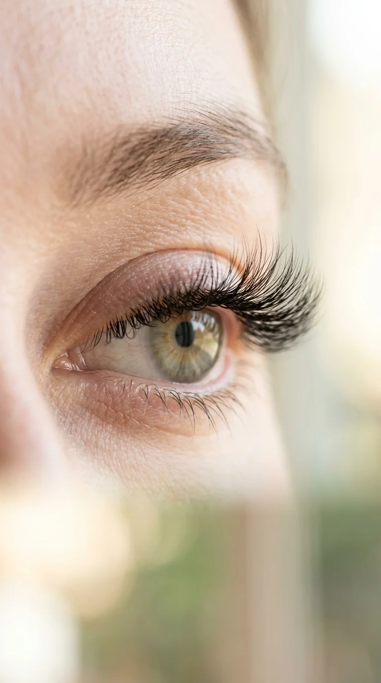 wispy volume lash extensions feathery set for fine lashes (AI Generated Image)