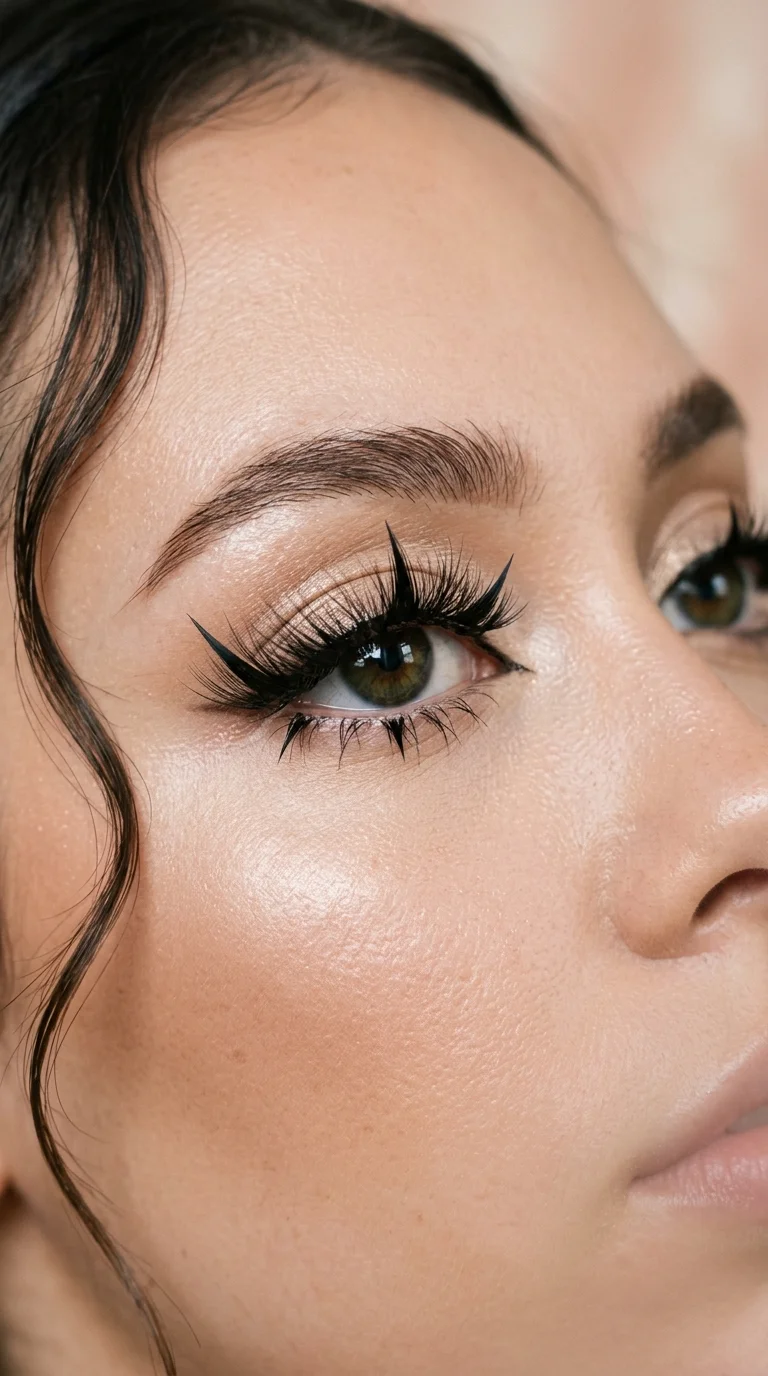 wispy volume lash extensions manga anime spikes (AI Generated Image)