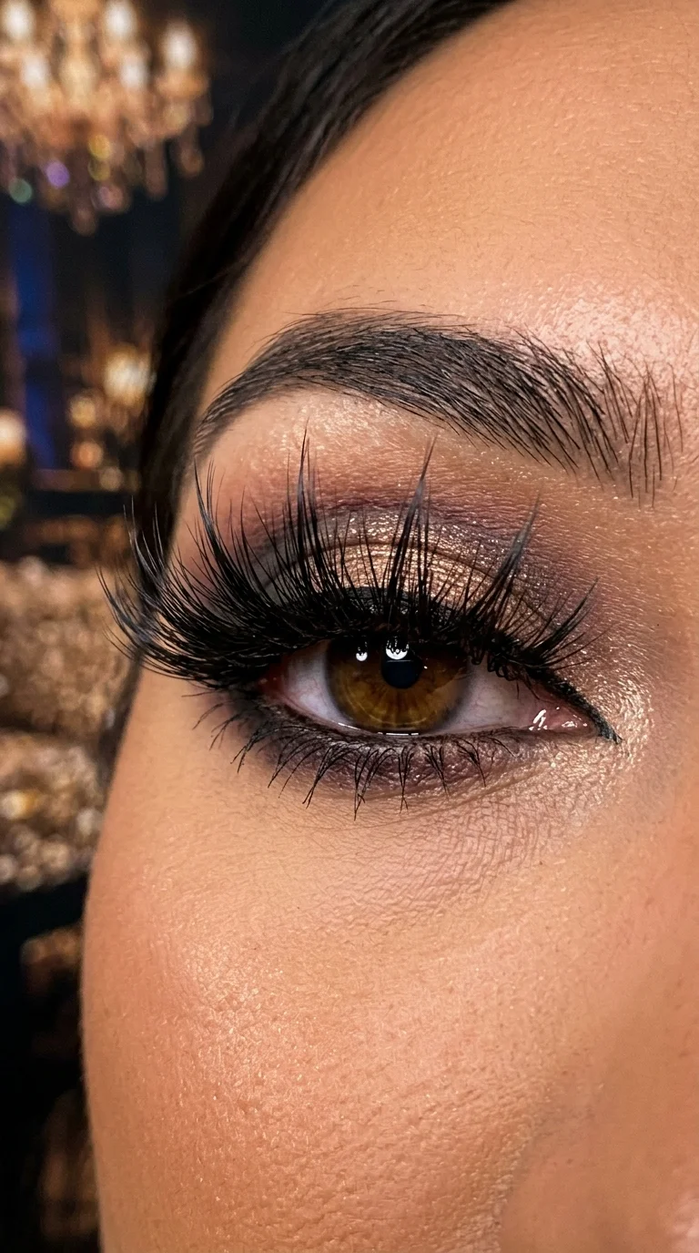 wispy volume lash extensions mega volume strip style (AI Generated Image)