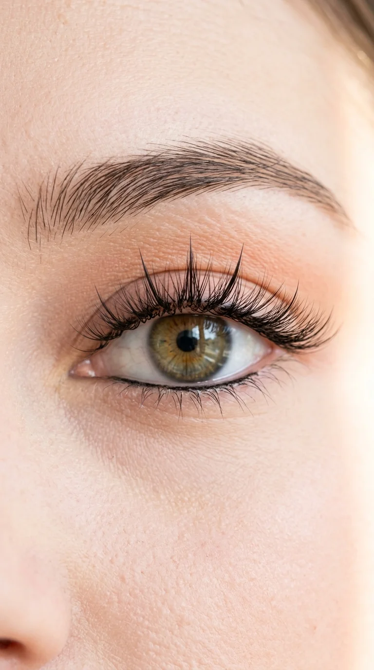 wispy volume lash extensions textured doll eye map (AI Generated Image)