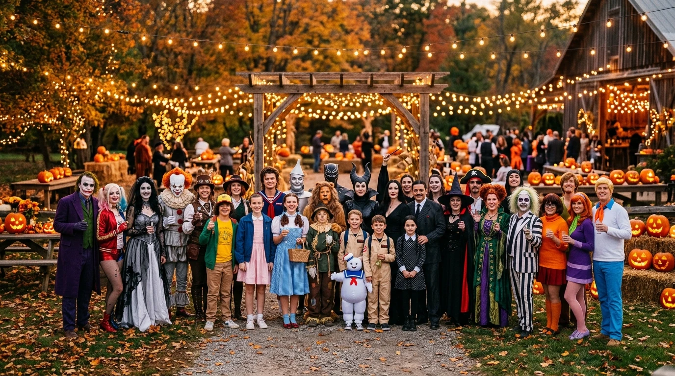 10 Creative Group Halloween Costumes for Trios, Squads & Families (2026) 12 group halloween costumes inspiration (AI Generated Image)