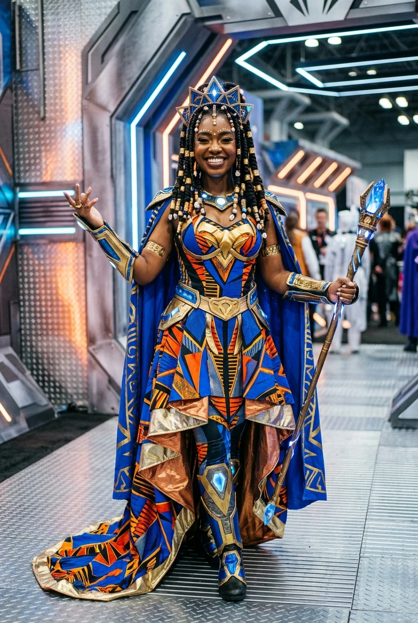 9. Shuri Black Panther Wakandan Royal Inventor - halloween costumes black women (AI Generated Image)