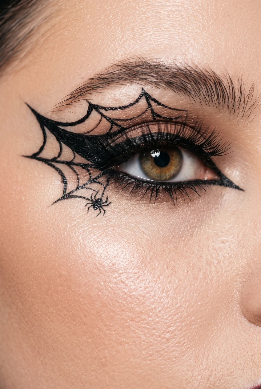 1. Batwing Graphic Eyeliner Wings - halloween eyeliner (AI Generated Image)