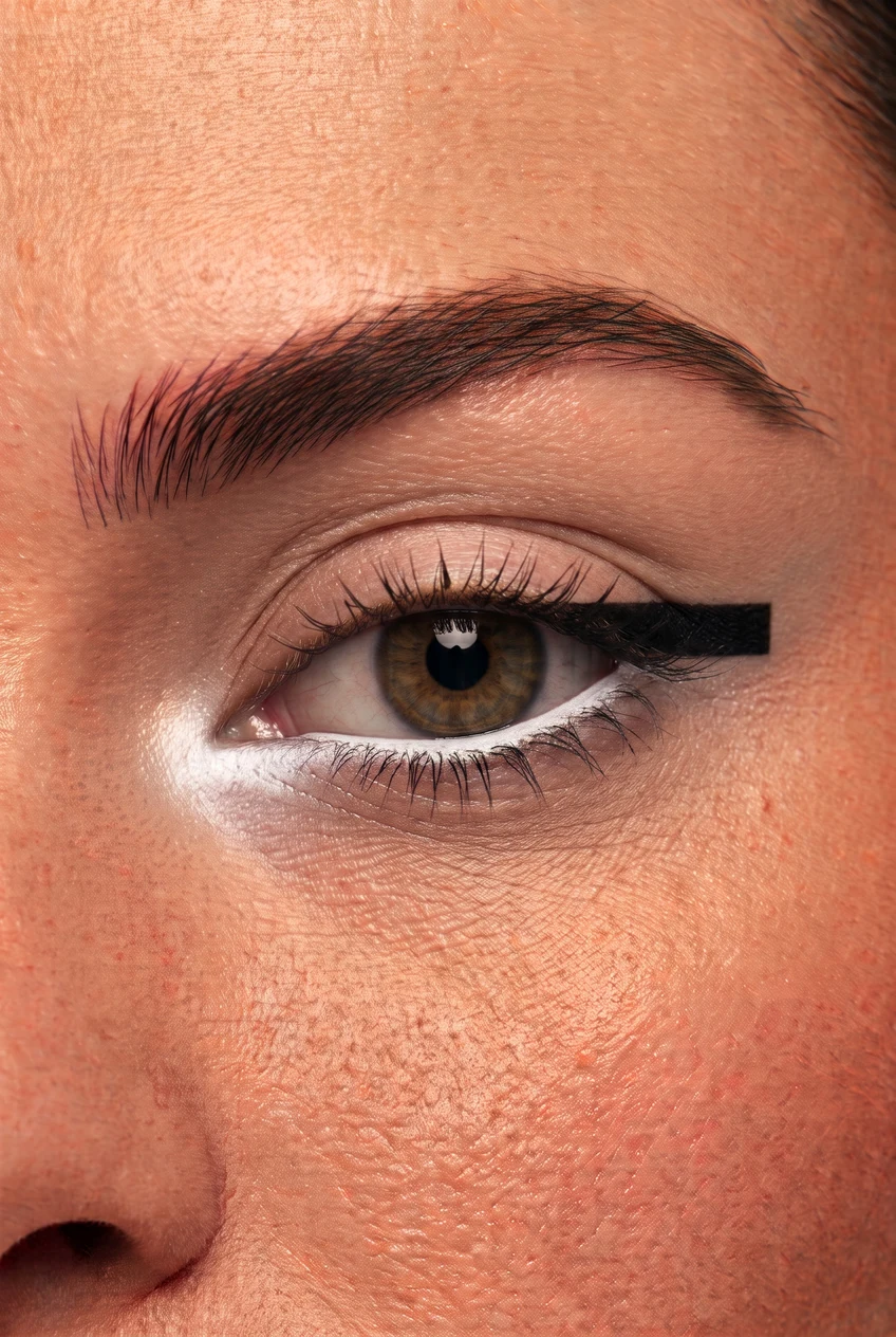 14. Soft Shadow-Liner Smudged with Angled Brush - everyday eyeliner guide (AI Generated Image)