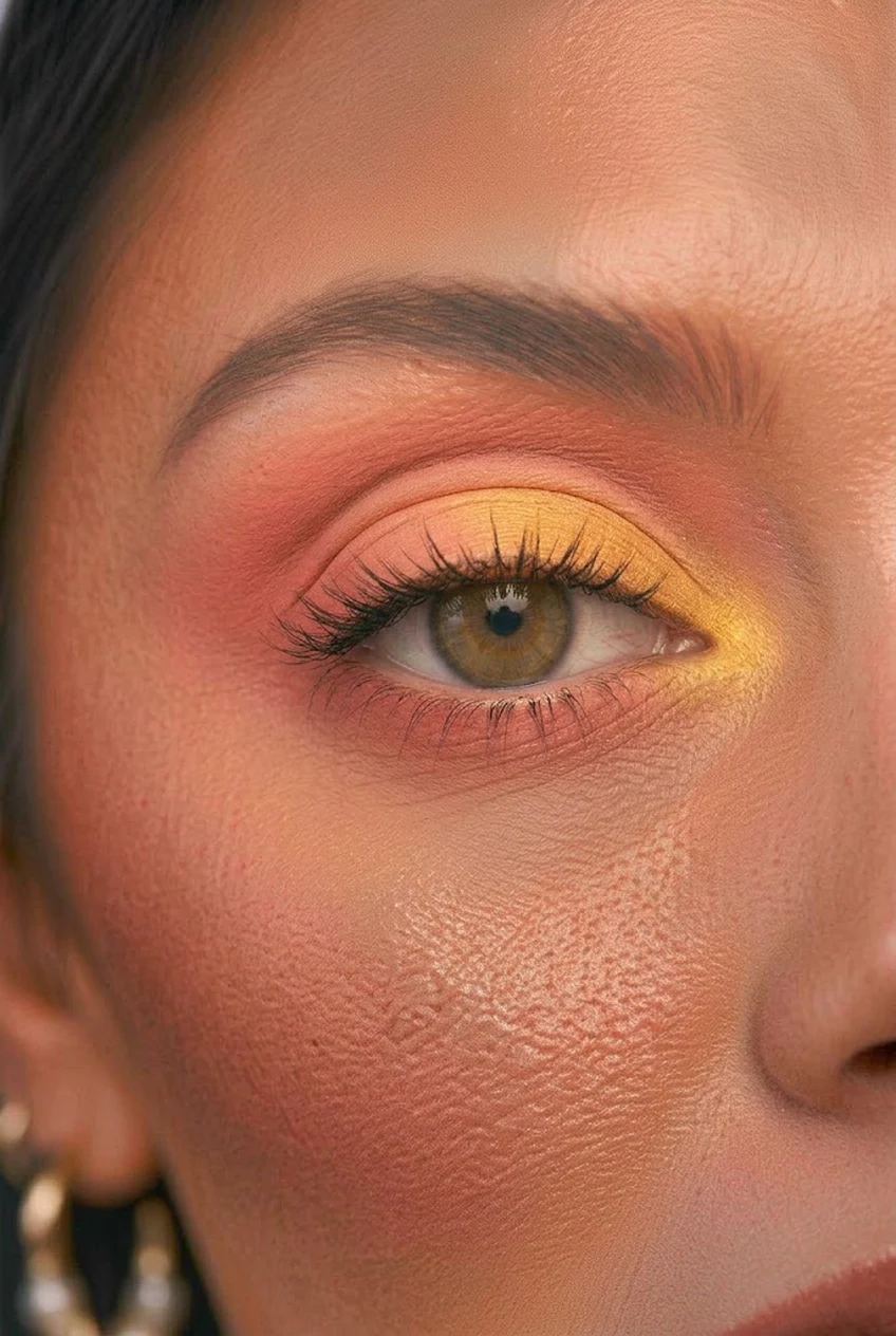 17. Moody Burgundy Wine & Shimmering Gold Accent - pretty soft glam makeup (AI Generated Image)