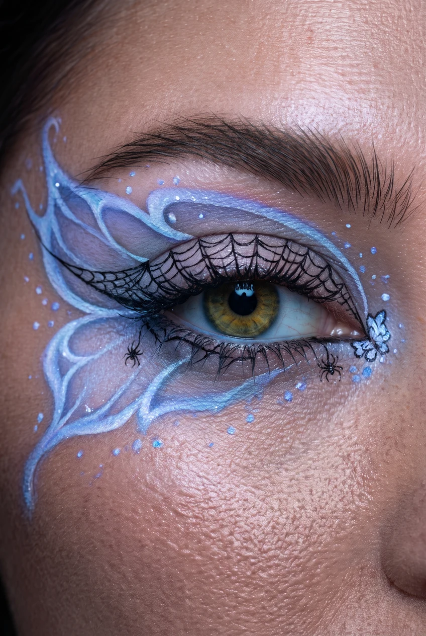 15. Corpse Bride Ethereal Periwinkle Flutter Liner - halloween eyeliner (AI Generated Image)