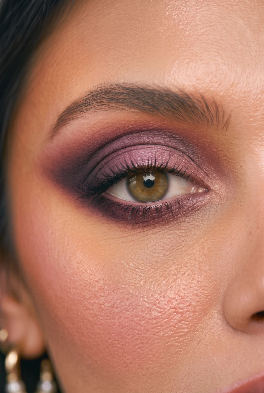 10. Glazed Bronze Goddess Metallic Shimmer Lid - pretty soft glam makeup (AI Generated Image)