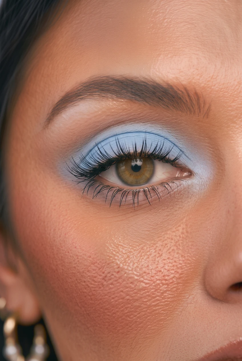 13. Rose Gold Liquid Foil Center Spotlight - pretty soft glam makeup (AI Generated Image)