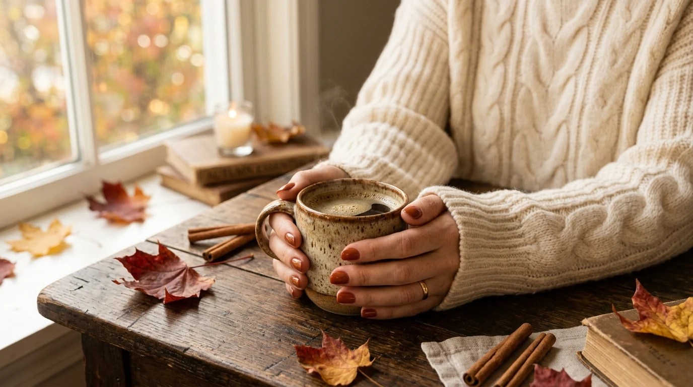 simple fall nails inspiration (AI Generated Image)