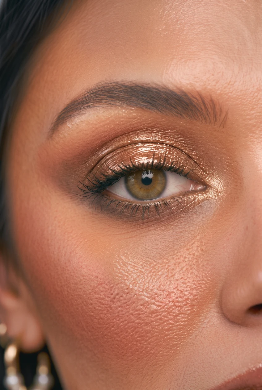 12. Terracotta Spiced Pumpkin Autumn Soft Glam - pretty soft glam makeup (AI Generated Image)
